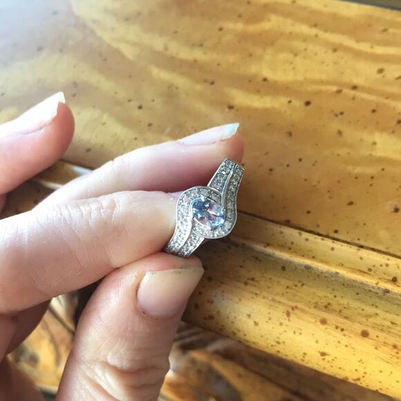 Natural Peacock Tanzanite Sterling Silver Ring Size 7 - Picture 6 of 6